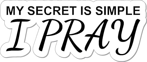 My Secret is Simple, I Pray Single, Divertido, Humorous, Joke, I Make Decals®, 2 pulgadas x 4.8 pulgadas, casco duro, teléfono, herramienta,