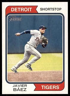 2023 Topps Heritage #72 Javier Baez NM-MT Detroit Tigers Baseball Trading Card MLB