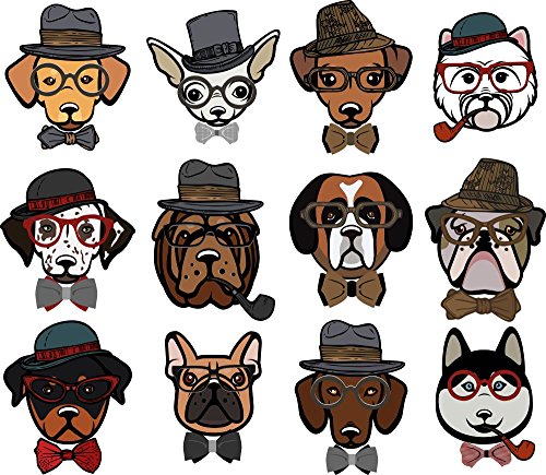 Cinta Métrica Hipster Dogs Personalizada de 16 pies miniatura 3