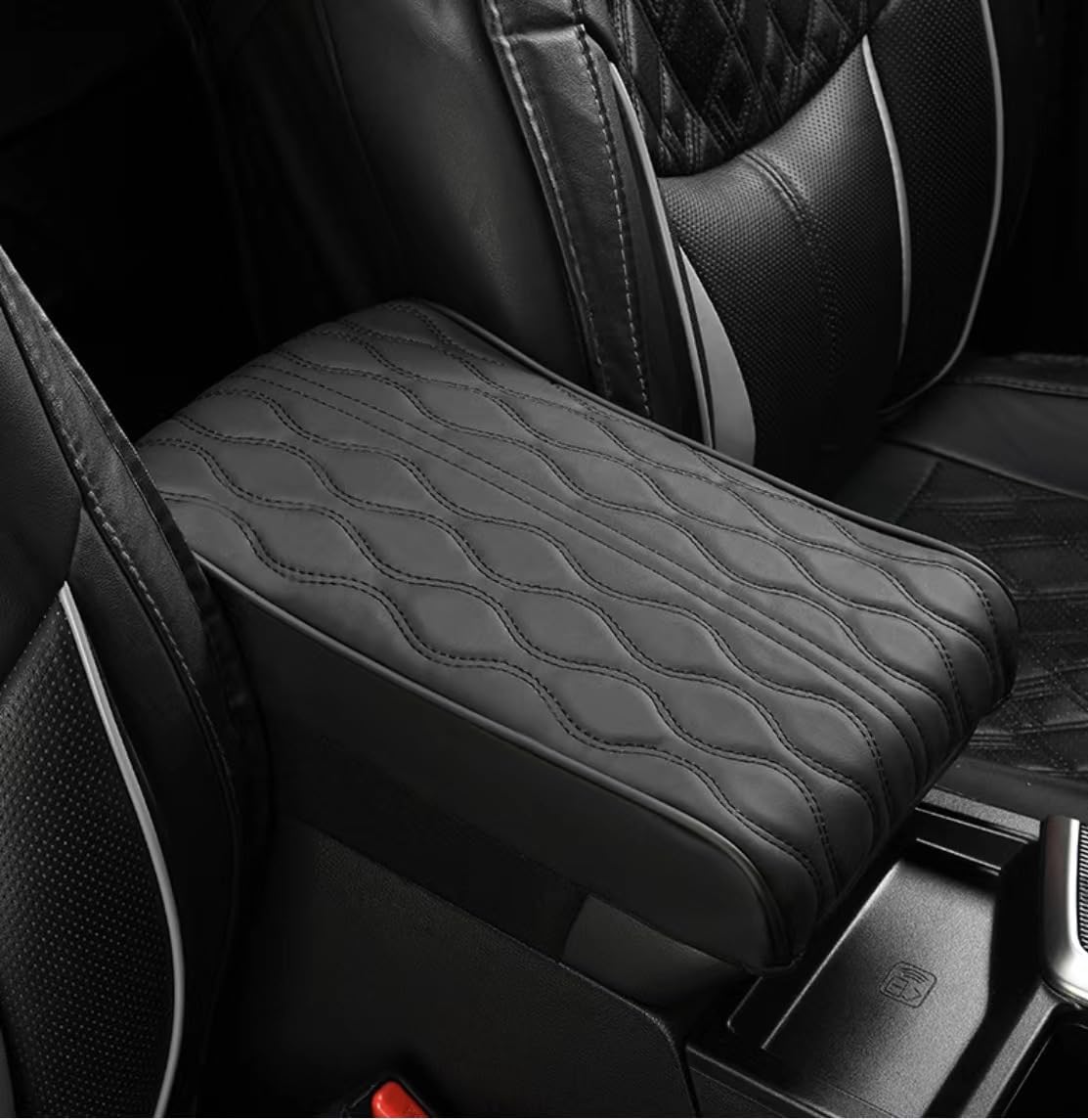 oddmmo Leather Car Armrest Box Pad, 2025 New Leather Memory