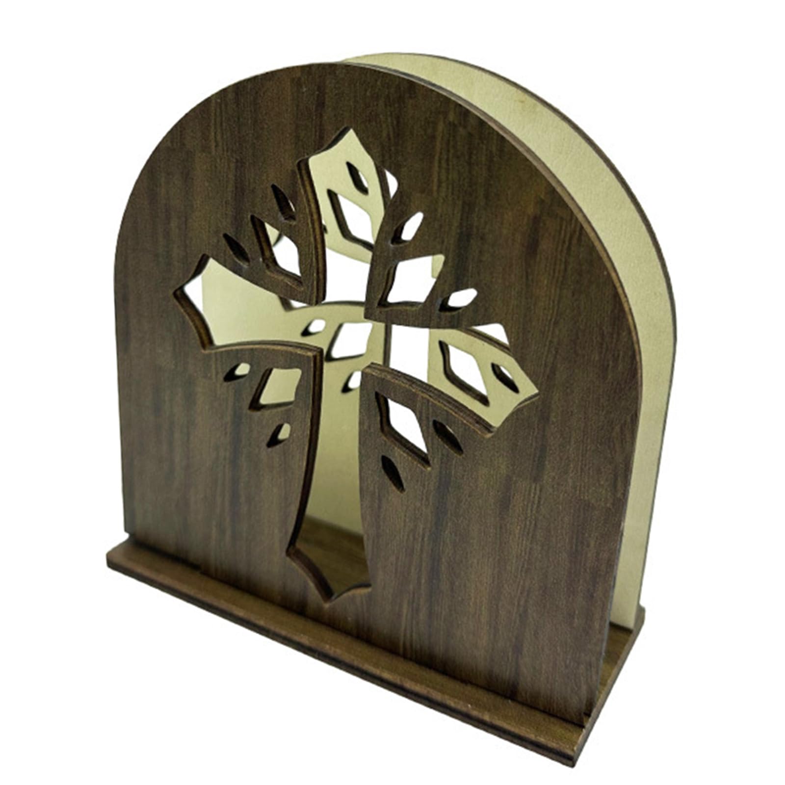 HENYGEN Carved Wooden Tissue Dispenser Paper Towel Holder for Stylish Home and Restaurant Table Setting Traditional Napkin Stand