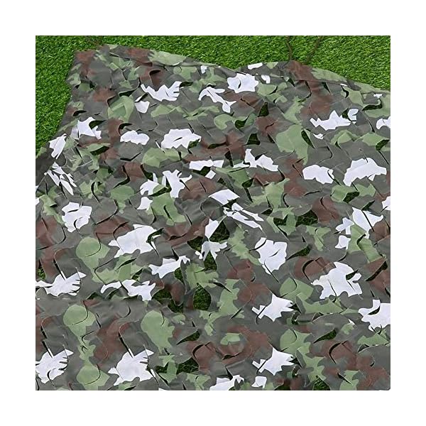 WL-net Tarnnetz Bundeswehr, 7X7m(23ft X 23ft) Weiß-grüne Flecken, Abdeckung Für Camping Jagd Party Dekoration Hof… – Bild 5