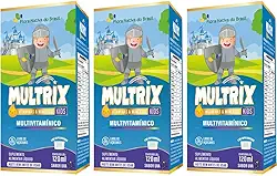 KIT 3X MULTRIX (Xarope Infantil com Vitaminas de A a Z) 120ml - Flora Nativa (120ml, Uva)