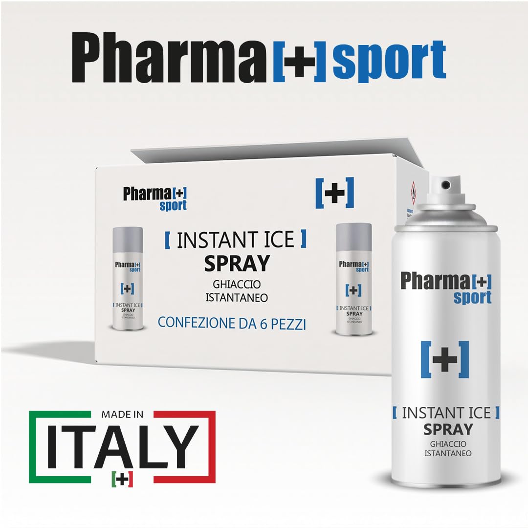 PHARMA+SPORT Ghiaccio Spray Sport - Istantaneo, Effetto Freddo, Dispositivo Medico Classe I, 400ml Confezione da 6 Pezzi