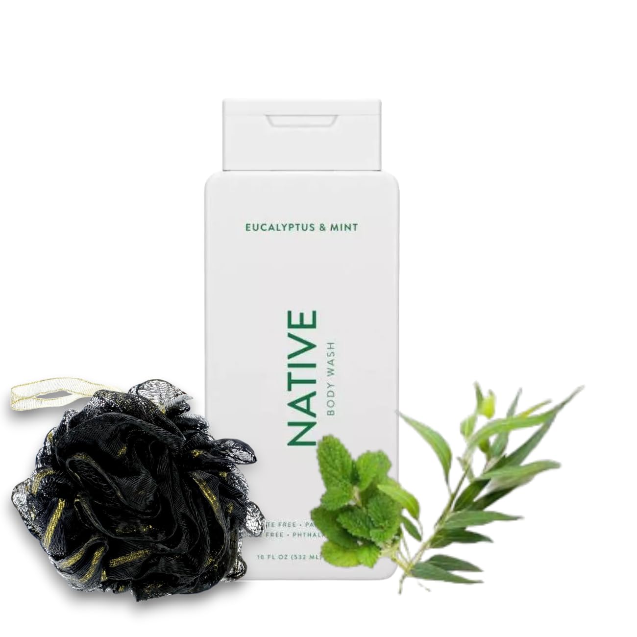 Native Body Wash Eucalyptus & Mint 16 fl oz with Bath