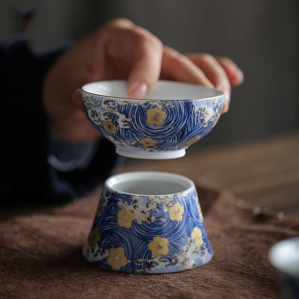 Colino da tè in Ceramica Filtro for Foglie sfuse, colini da tè Cinesi Filtro for spezie in Foglie di tè Set da tè Cinese Kung Fu Accessori for Il tè