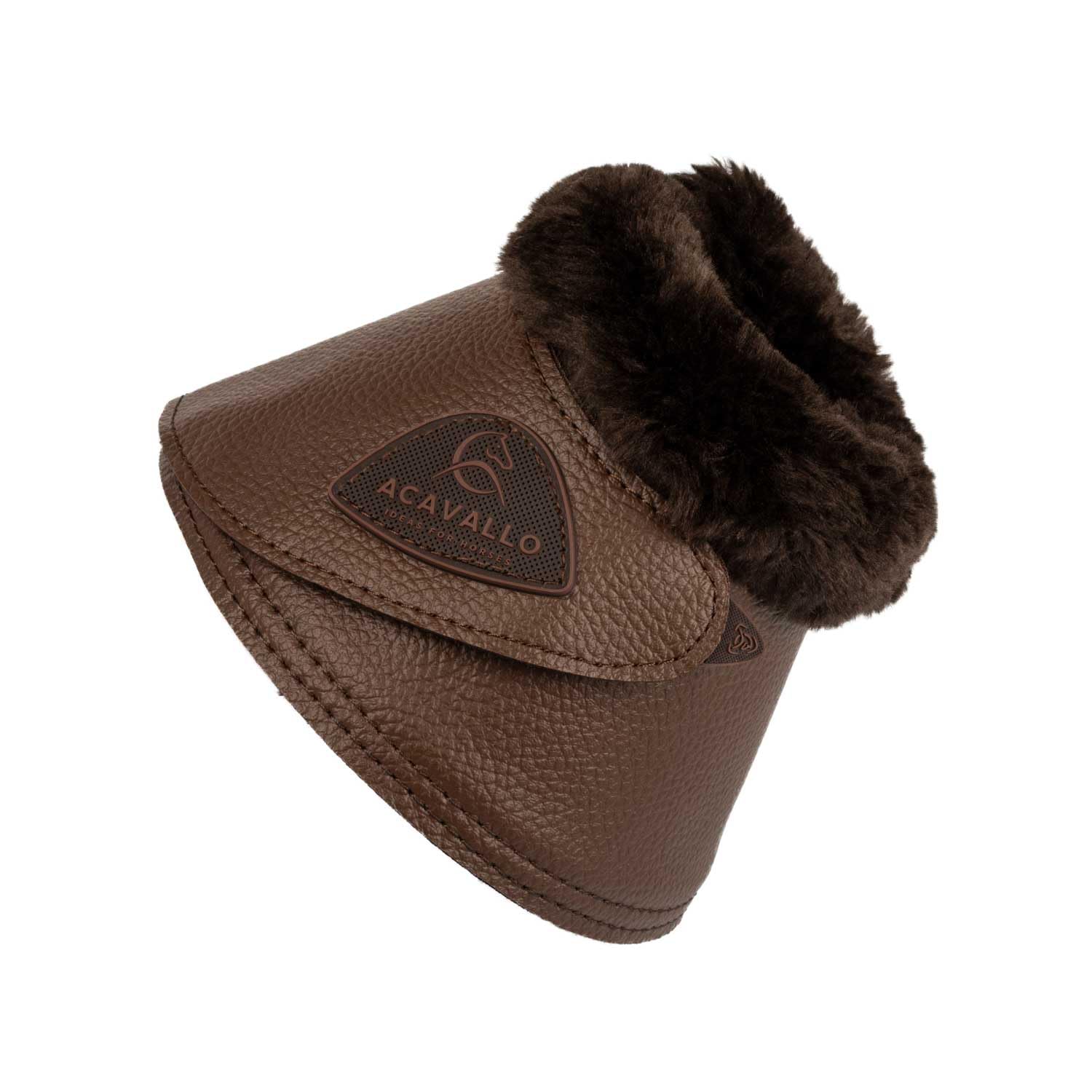 Paraglomi per cavalli in ecopelle con pelo sintetico chiusura velcro e imbootitura neoprene Full