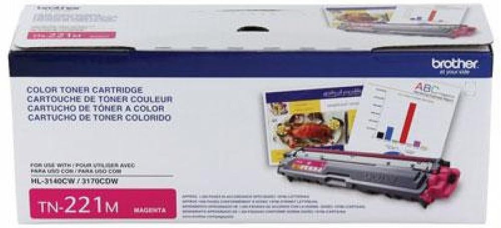 Brother Genuine TN221M Magenta Toner Cartridge