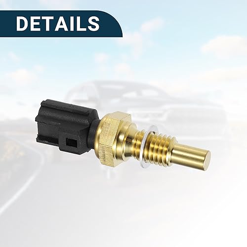 Miniatura 7 de F FIERCE CYCLE Sensor de temperatura del refrigerante para Ford F-350 Durable No.8L3Z-6G004-A Sensor de temperatura del agua tono dorado interior