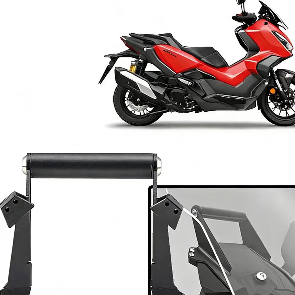 Ubric Soporte para Manillar de Moto para navegación, Apto para ADV 350 (diámetro de Barra Transversal: 12 mm, 22 mm)