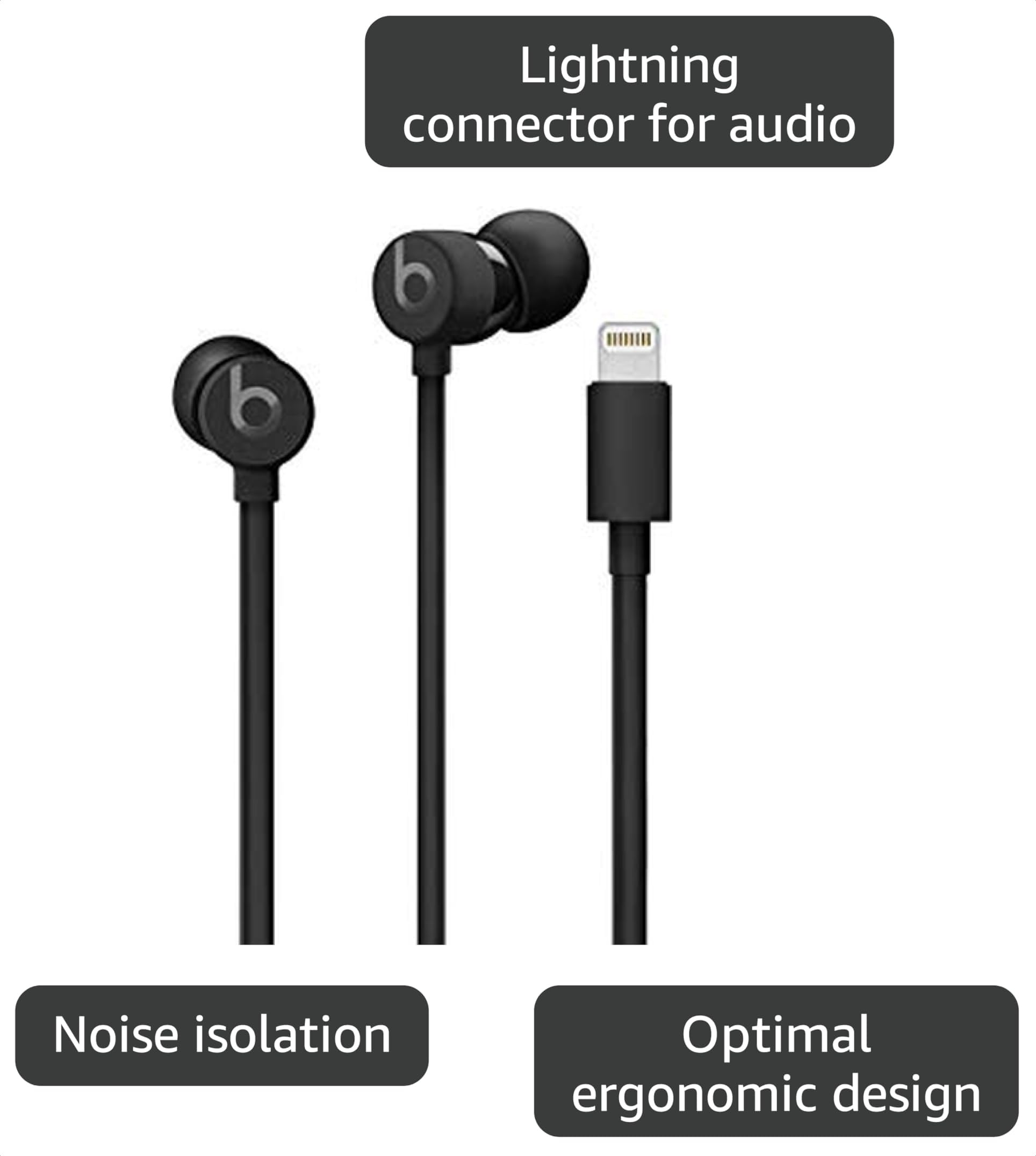 urBeats3 MU982PA/A [ブラック] Beats 有線イヤホン Amazon.com: Beats urBeats3 Earphones with Lightning Connector