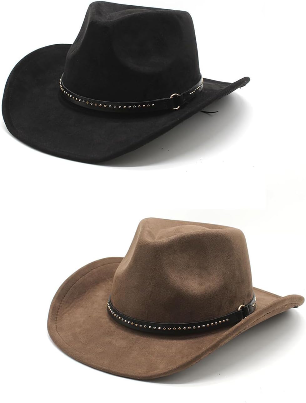 CUBACO 2PCS Cowboy Hats for Women, Cowgirl Outfits for Women Classic ...