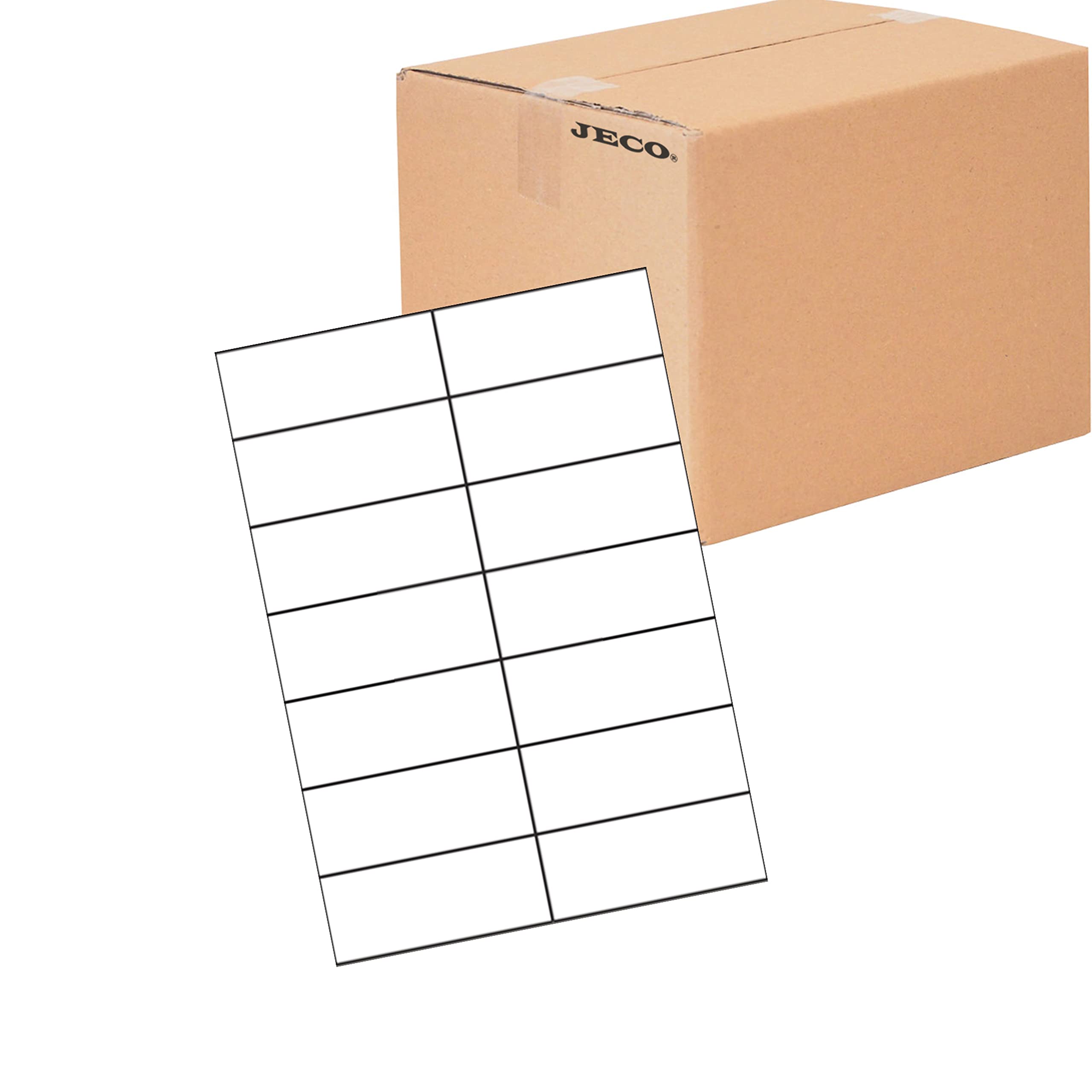 Jeco - Lot de 500 planches de 14 étiquettes autocollantes multi-usages 105 x 42,3 mm (compatibles 3653), soit 7000 étiquettes personnalisables et imprimables