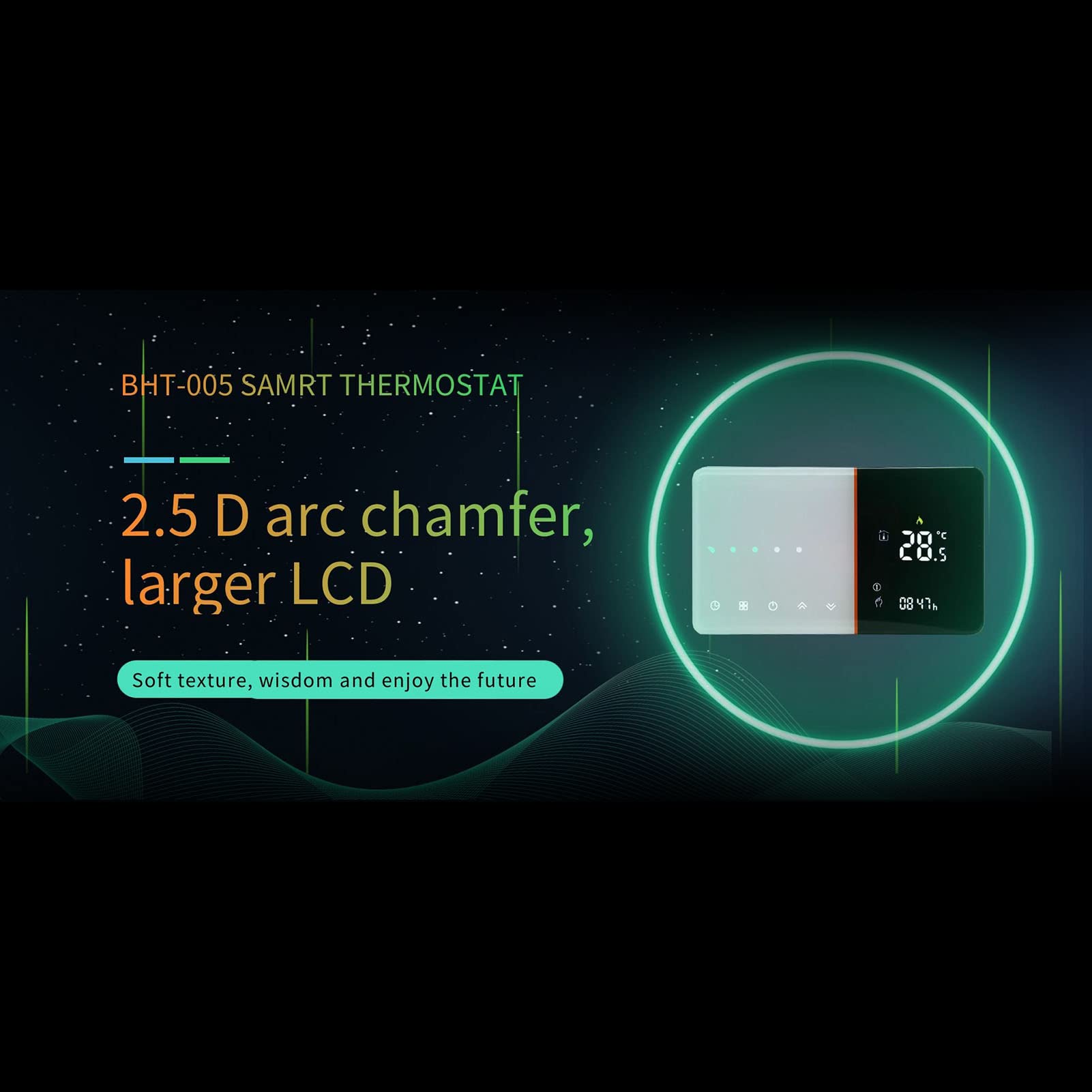 Termostato LCD Termostato Inteligente Programable para el Hogar con Alta Precisión y Ahorro de Energía de 95 V a 240 V