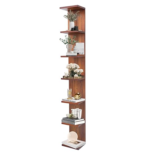 7 Tier Wall Shelf Unit,Vertical Column Floating Storage Home Decor