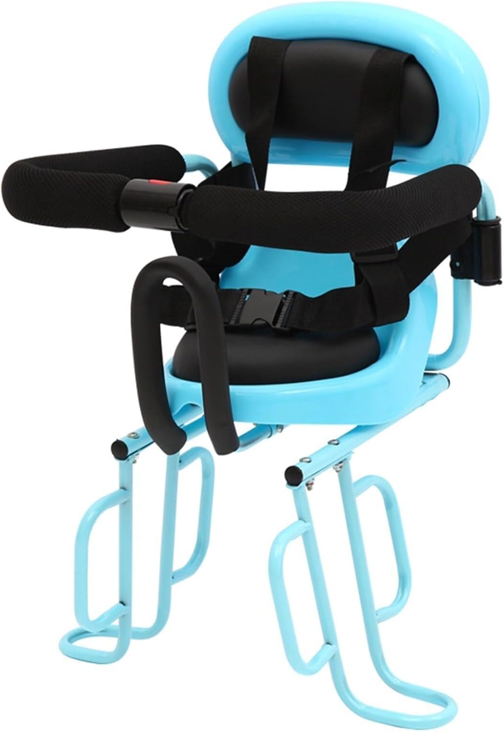 Bicycle Rear Child Seat Kids Bike Seat,Removable Thickened Cushion and Backrest,Four Point Safety Belt,with Guardrail and Pedals,for 6 Months to Years Old