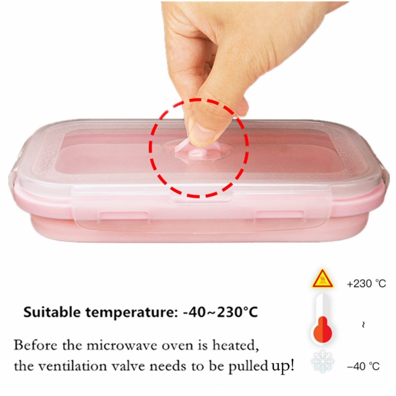 Brotdose, Bento-Boxen, faltbare Lebensmittelbehälter, tragbare Lunchboxen, Aufbewahrungsbehälter for Zuhause, Küche und Outdoor(Blue 1pc,800ml)