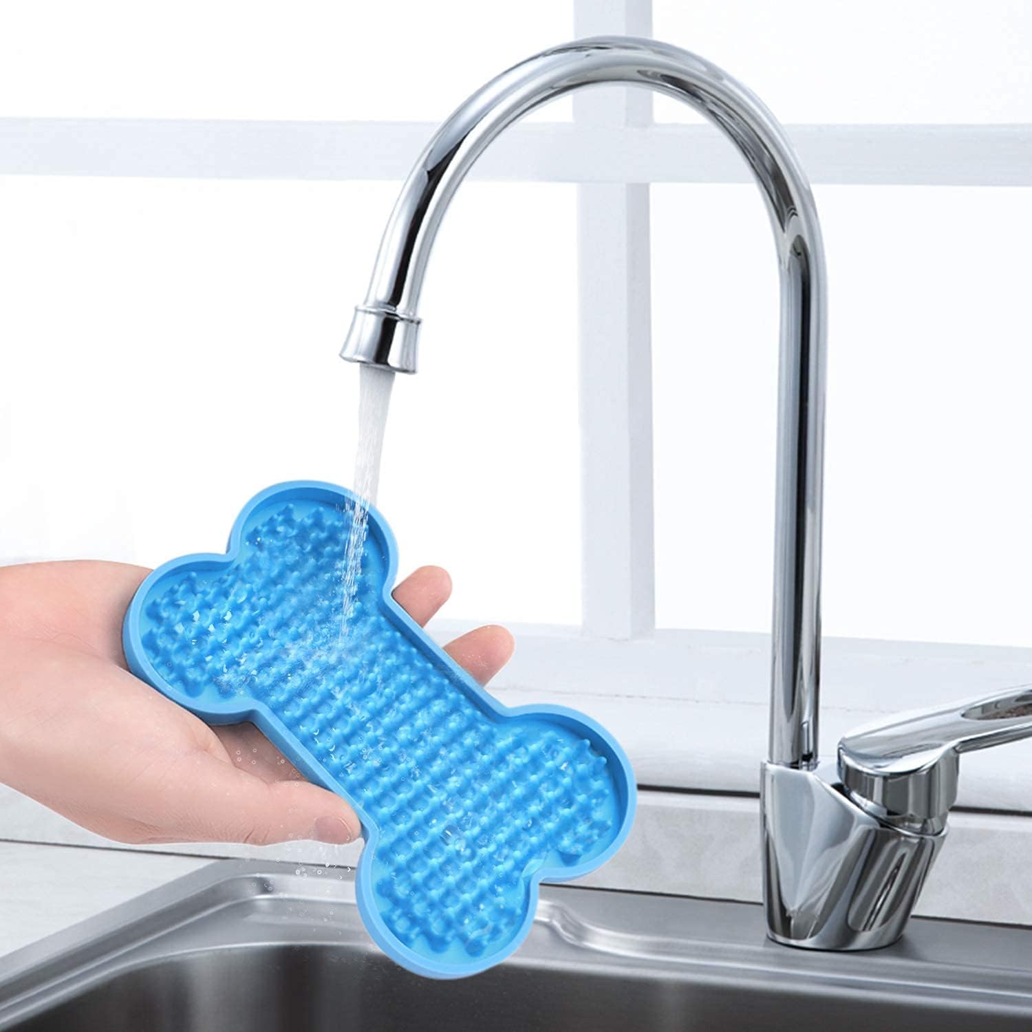 Dog Peanut Butter Lick Pad, Slow Feeder Dog Bowl, Boredom and Anxiety Reducer for Pet Food, Yogurt, Dog Bathing, Dog Grooming and Dog Training-2 Pack : Pet Supplies