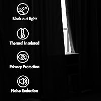 Vista 238 de MIULEE Cortinas de terciopelo de 63 pulgadas de largo, 2 paneles de cortinas opacas de lujo para dormitorio, sala de estar, cortinas de ventana