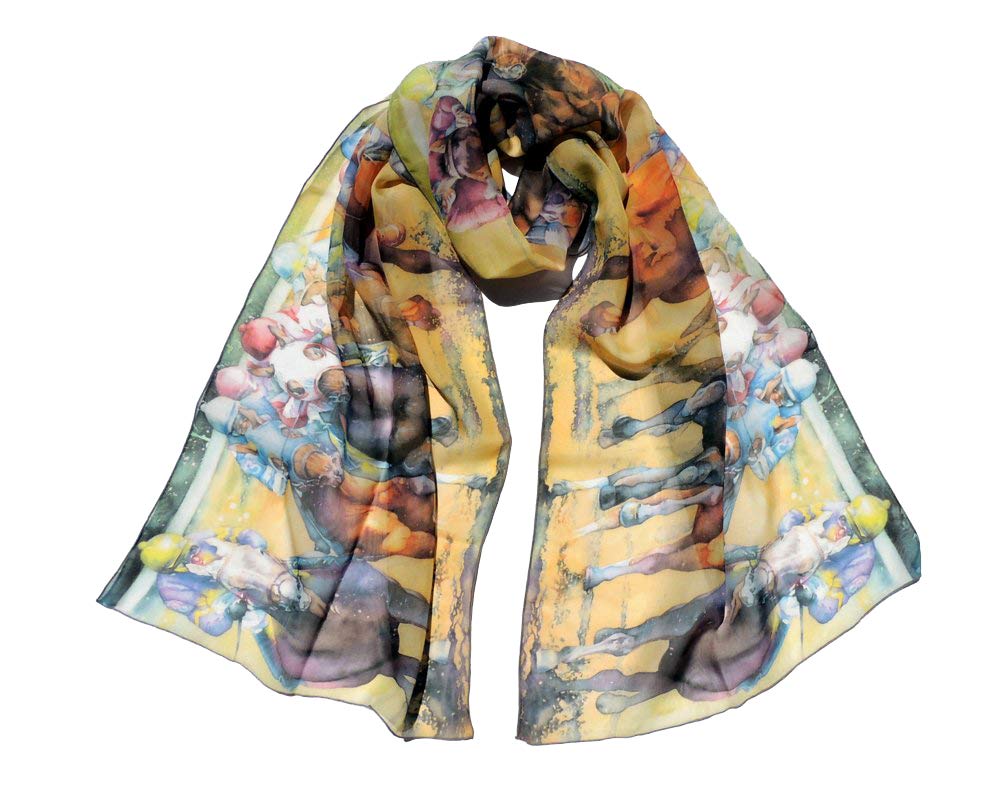 Horse Racing Scarf for Women's Kentucky Derby Apparel - 16