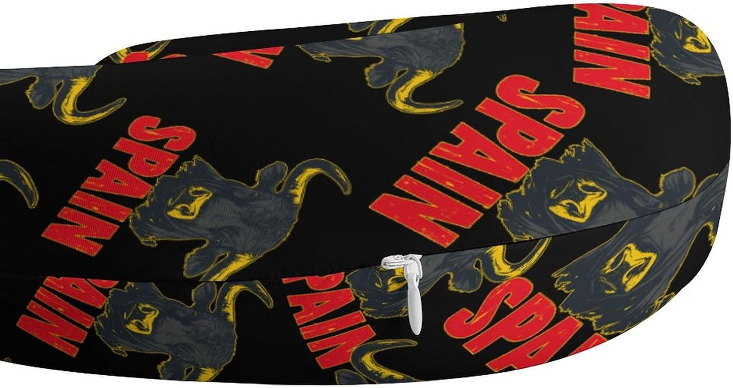 Spain Spanish Bull Memory Foam Pillows U Shaped Travel Neck Pillow