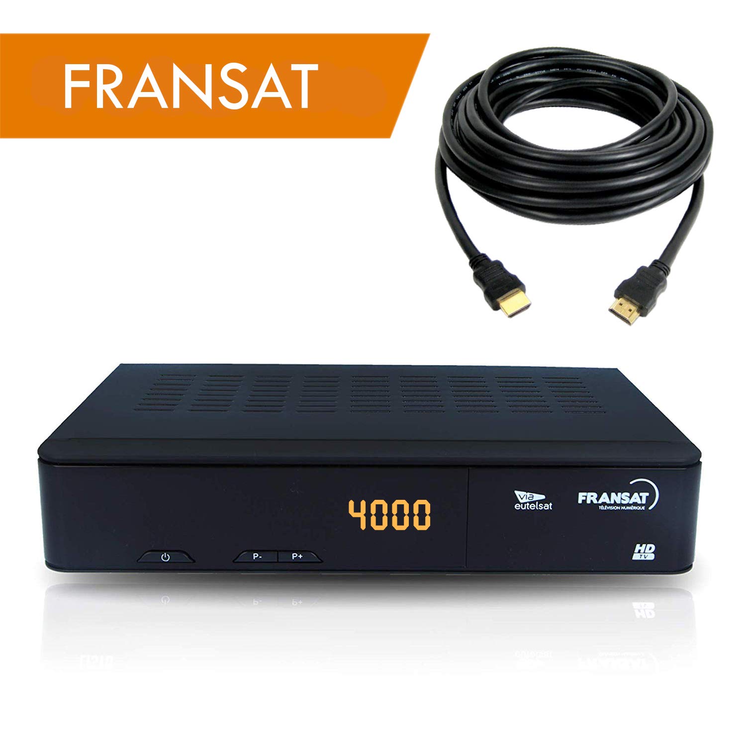 Fransat Satellite Récepteur TNT Decodeur - Sans Carte / USB / HDMI / MPEG4 / Full HD / 1080P