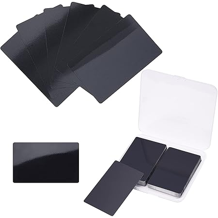 50 Biglietti Da Visita In Metallo - Lega Di Alluminio, Argento, Dimensioni 86x54 Mm, Eleganti E Resistente - Foto 3