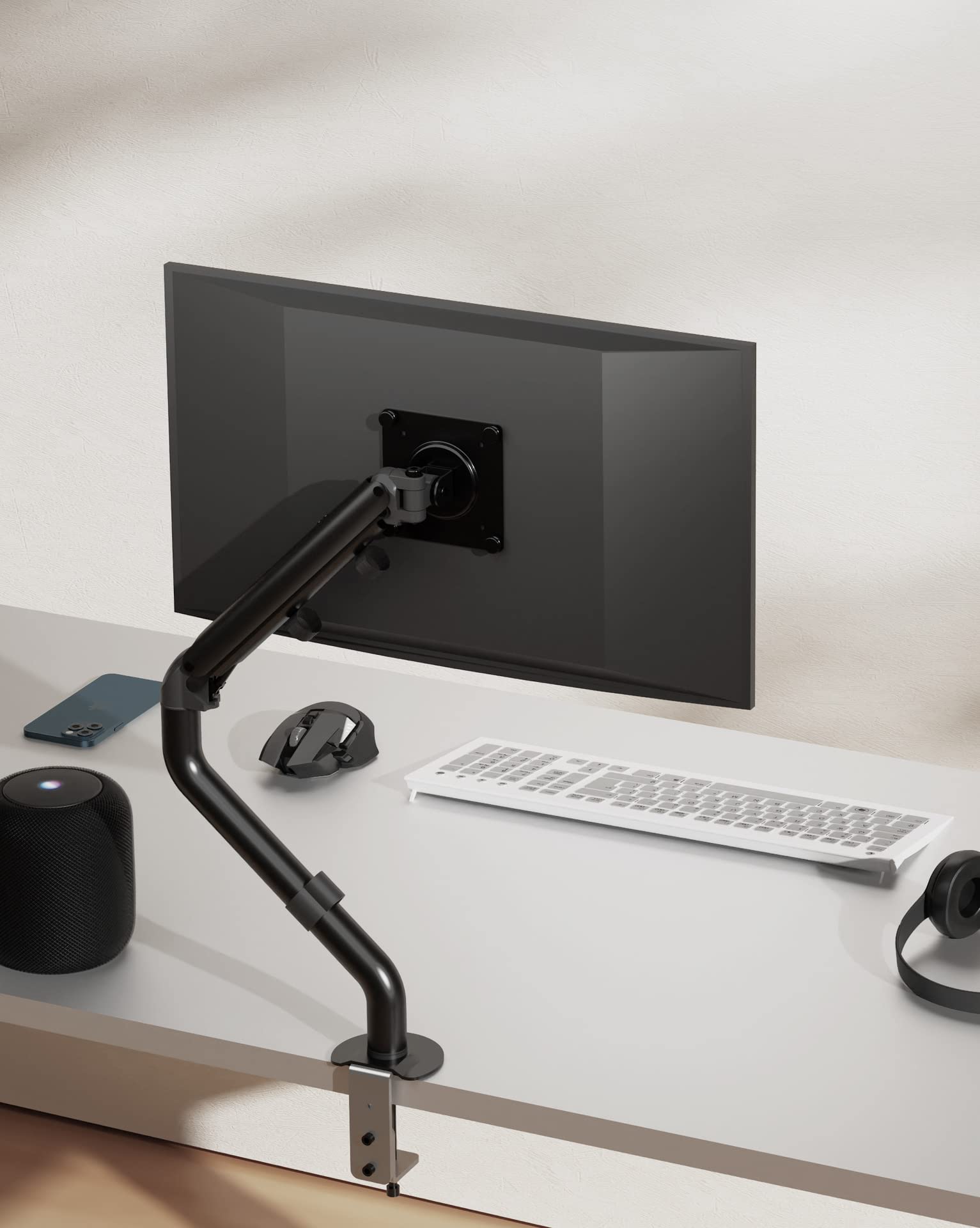 SYGA Monitor Arm for Screens up to 32 Inches, Black, Height Adjustable Stand Fits Most Flat Panel Displays-image-46