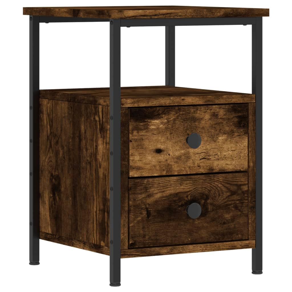 Nachtkastjes 2 st 34x35,5x50 cm bewerkt hout zwart kopen