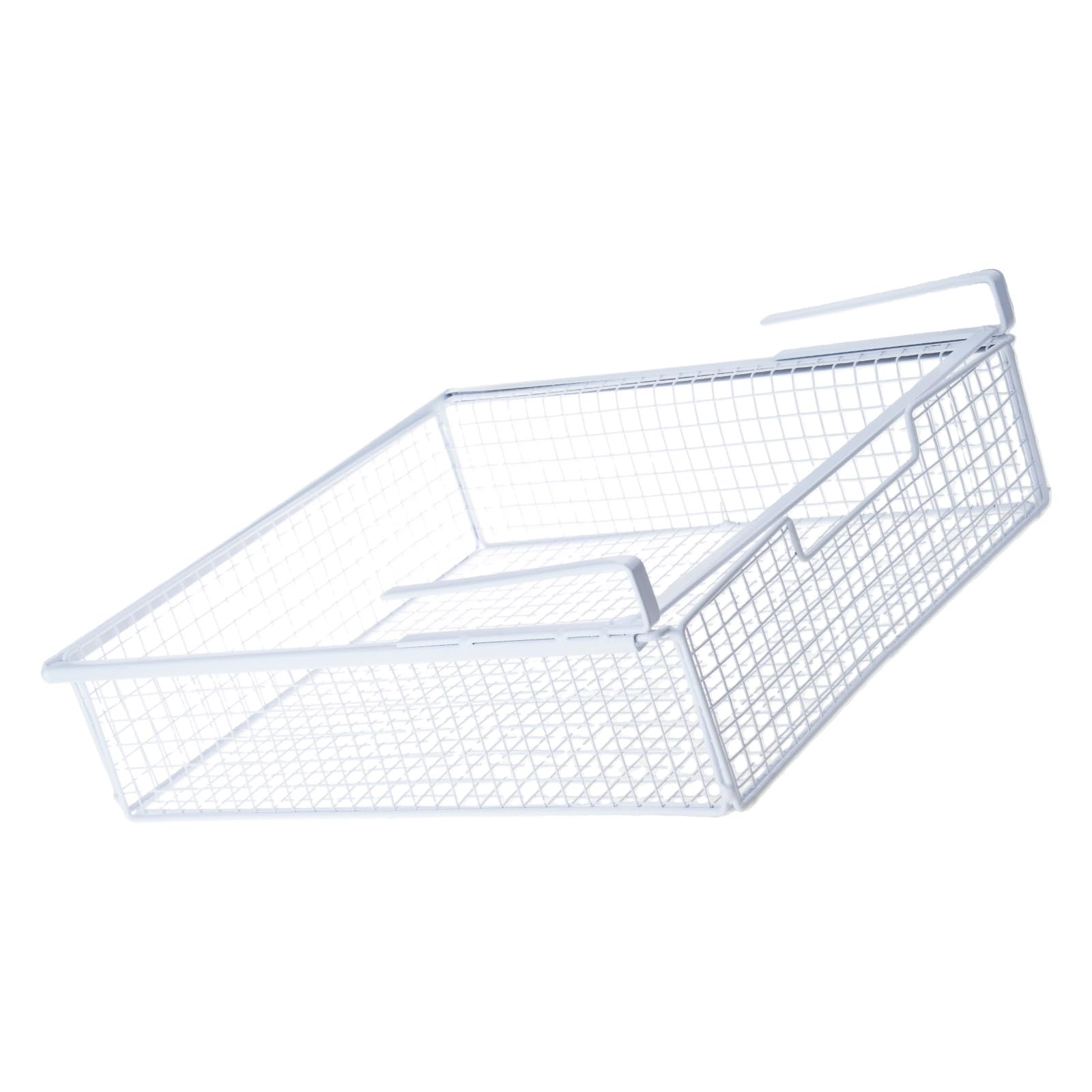 Buxuaaaa Hanging Pullout Drawer Metal Clothing Pull Out Basket Cabinet Organizing Bin Under Shelf Storage Basket Storage Solution Shelf Rack