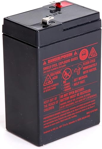 Miniatura 4 de Interstate Batteries Batería de seguridad y fuego de 6V 4Ah (terminal F1) SLA AGM VRLA Power Patrol Recargable Reemplazo para alarmas contra