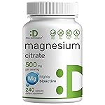DEAL SUPPLEMENT Magnesium Citrate 500mg, 240 Capsules | Easily Absorbed, Purified Trace Mineral - Muscle, Heart, & Digestive Support - One a Day, Non-GMO
