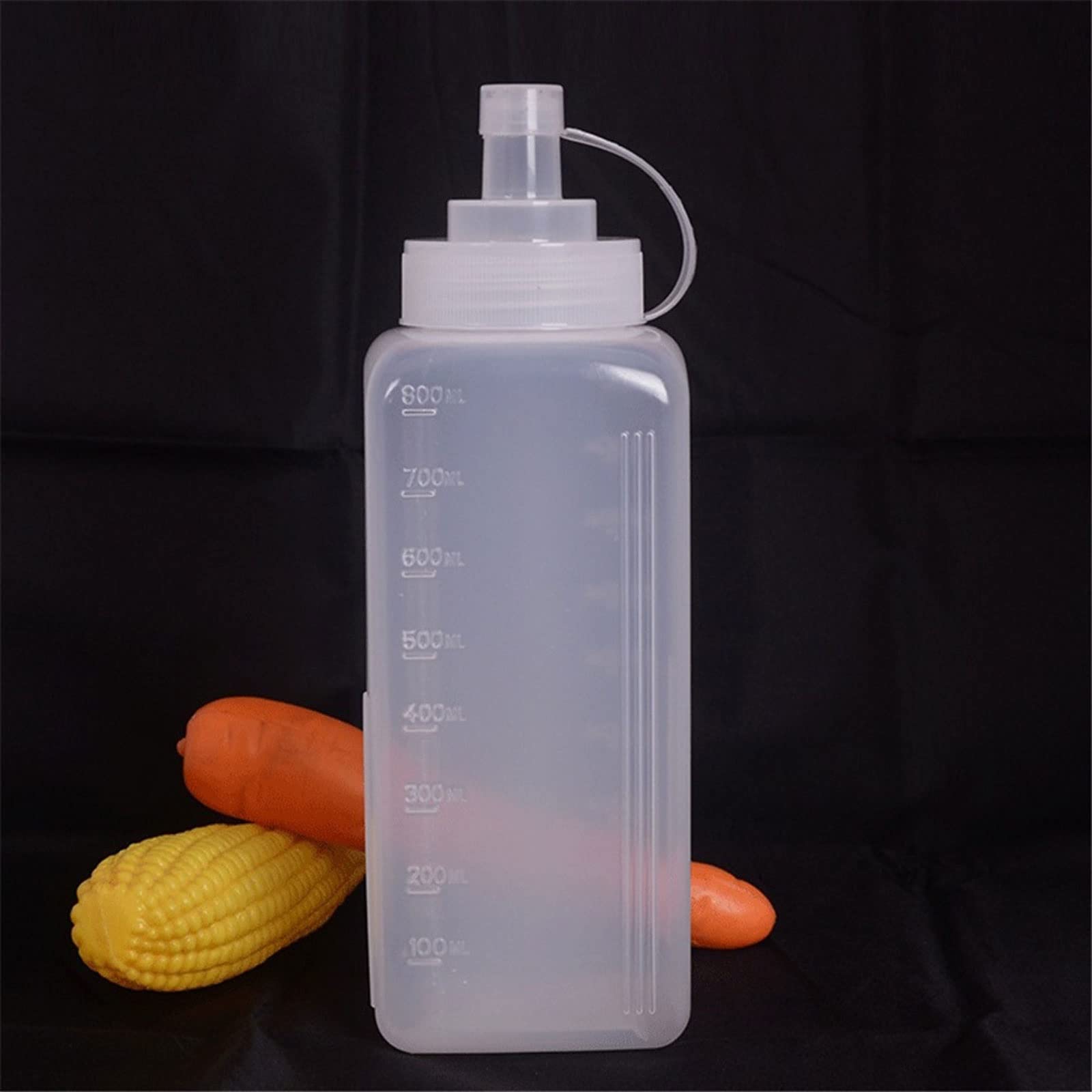 Botellas de especias de 800 ml, para dispensador, salsa de tomate, mostaza, mayonesa, salsas picantes, botellas de aceite, accesorios de cocina