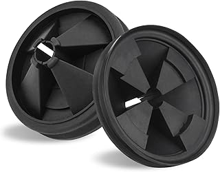 Garbage Disposal Splash Guards, 3 3/8" EPDM Rubber Drain Insert for InSinkErator Evolution Series 2023 Upgraded Rubber QCB-AM Sink Disposal Splash Guard（2-Pack）