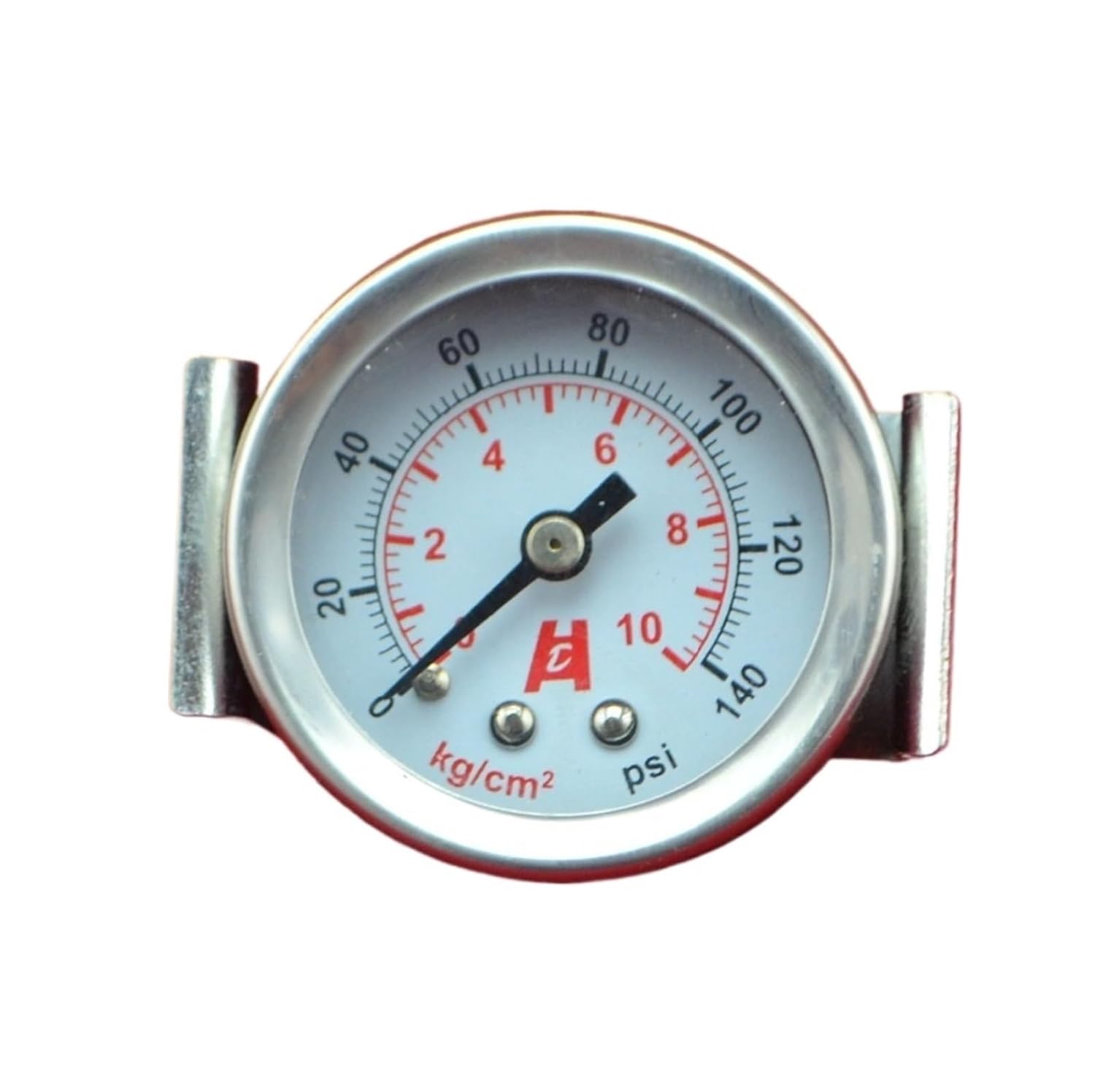 Y40-ZV 1.5" 40mm 140psi Pressure Gauge,10kg/cm2 Manometer,PT1/8 Back Thread with U-clamp(-76CM-0-1bar-0)
