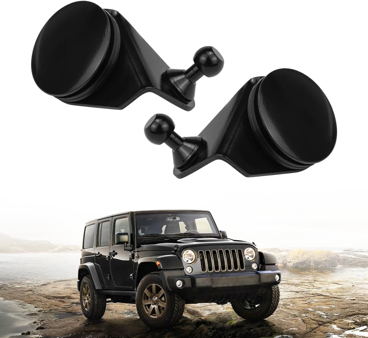 4883496AA & 4883497AA Left & Right Liftgate Ball Stud Compatible with 1997-2018 Jeep Wrangler TJ/JK, Lift Glass Support Bracket Replaces OEM # D4091, D4090