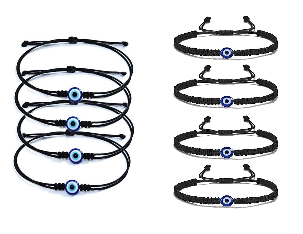BLACK THREAD EVIL EYE THREAD BRACELET | NAZAR BATTU | GIRLS & WOMEN 8 PIECE (BT GIRLS BRCT 001) (B0D9R5YLFN) Amazon Price History, Amazon Price Tracker