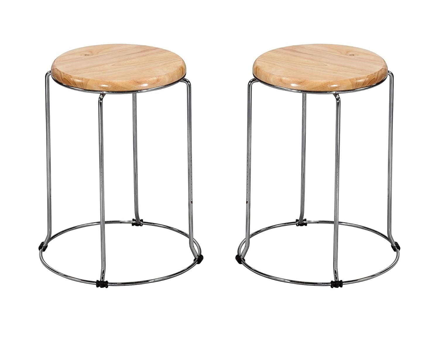 LSFH Unique Design True Innovations Wood Stack Stool Round Shape for