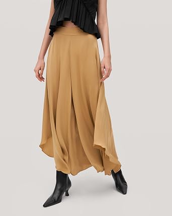 LilySilk Women's Wide Leg Silk Pants High Waist Palazzo Pant