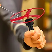 Giroscóptero Giro Master, Lançador de Discos Voador Mecânico, Brinquedo com Corda Retrátil, Plástico Leve, Cores Sortidas, para Crianças acima de 3 Anos