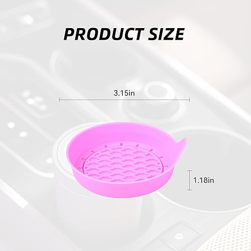 Miniatura 3 de 4 posavasos para automóvil, almohadillas de silicona antideslizantes para portavasos de vehículo, aislamiento interior automotriz, accesorios de