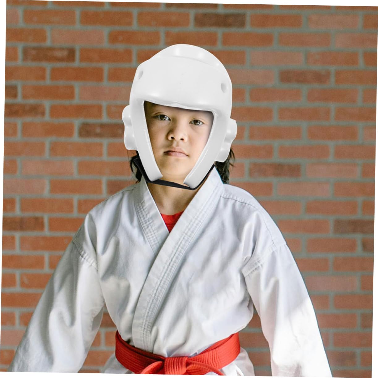 Casco da Boxe in Pu Bianco Regolabile per Taekwondo e Karate | Protezione da Allenamento, Vestibilità Sicura, Adatto a Sparring e Pratica Quotidiana