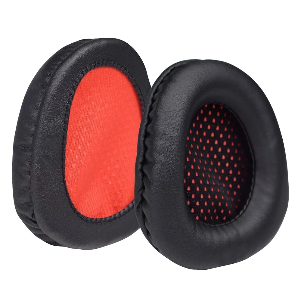 SA-902 Earpads Replacement Protein Leather Memory Foam Ear Pads Cushion Cover Compatible with Sades SA-902 SA-903 SA-906 Headphones (Red)