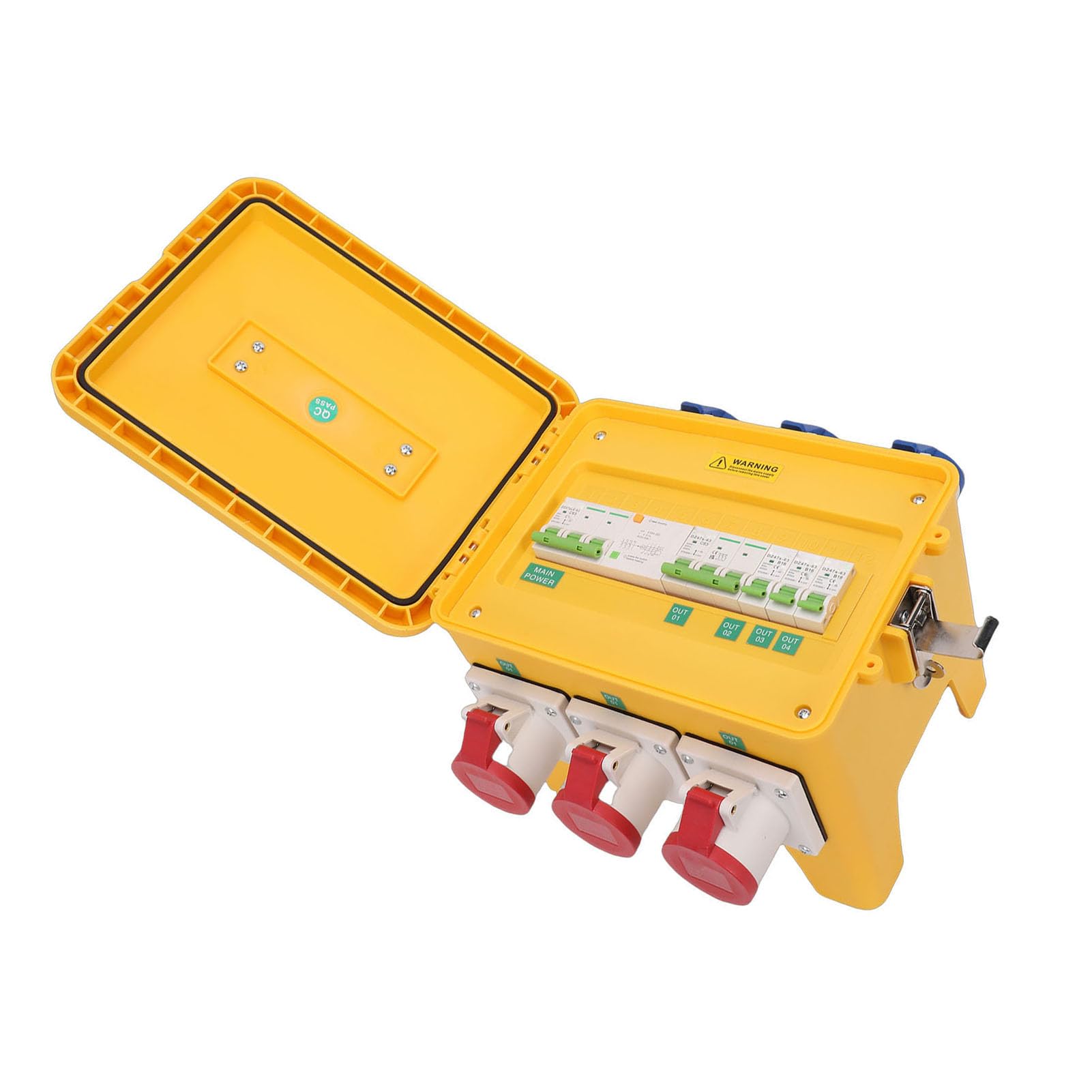 Scatola di Distribuzione Elettrica, 16A IP65 Impermeabile 3 Prese CEE 3P 3 CEE 4P Scatola di Distribuzione Elettrica di Esterna con Maniglia per il Trasporto per Casa da Cantiere