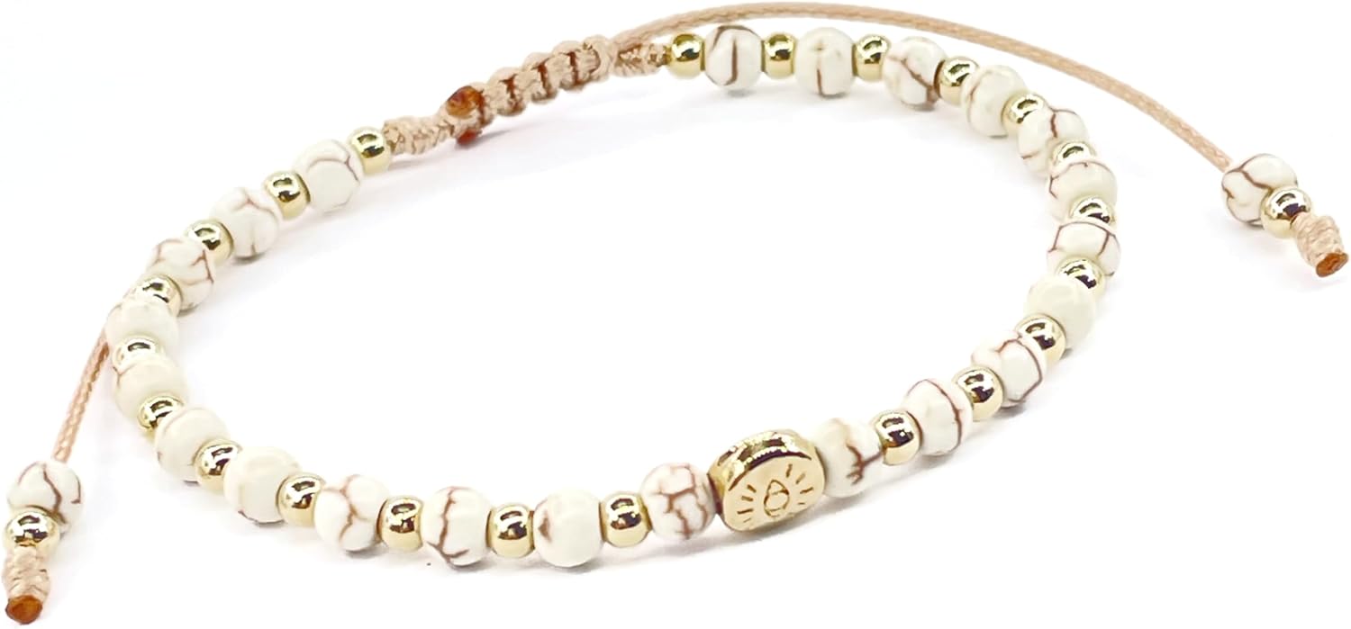 Lucky Evil Eye Natural Stone Beaded Adjustable Bracelet for Women - Image 3