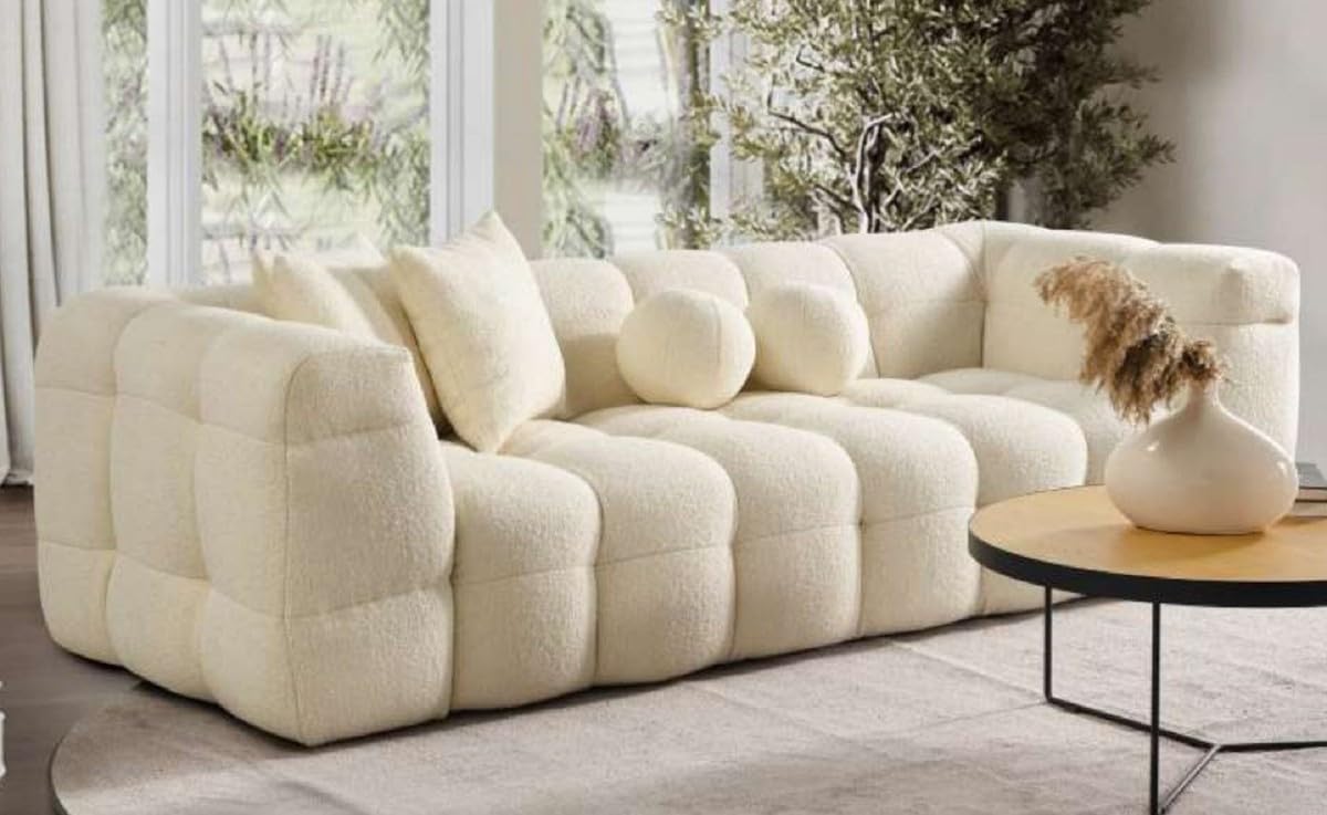 Casa Padrino Luxus Sofa Creme 235 x 75 x H. 100 cm - Wohnzimmer Sofa - Hotel Sofa - Wohnzimmer Möbel - Hotel Möbel - Luxus Möbel - Luxus Einrichtung