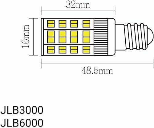 Miniatura 9 de JERDON Bombillas LED de repuesto para espejos de maquillaje con base de candelabro, 3000 K (paquete de 2 unidades), color amarillo, bombillas LED