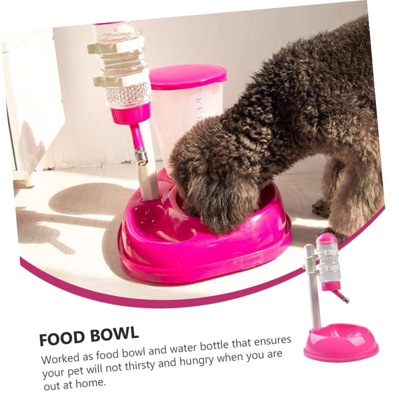 Dispensador De Agua para Mascotas Automático con Botella y Comedero Bebedero para Perros y Gatos De Gran Capacidad Material PVC y PP Resistente Fácil De Limpiar y Duradero