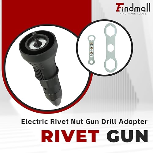 Miniatura 3 de findmall Adaptador eléctrico de taladro de tuerca de remache inalámbrico Herramientas manuales para áreas de la fabricación de fijación industrial