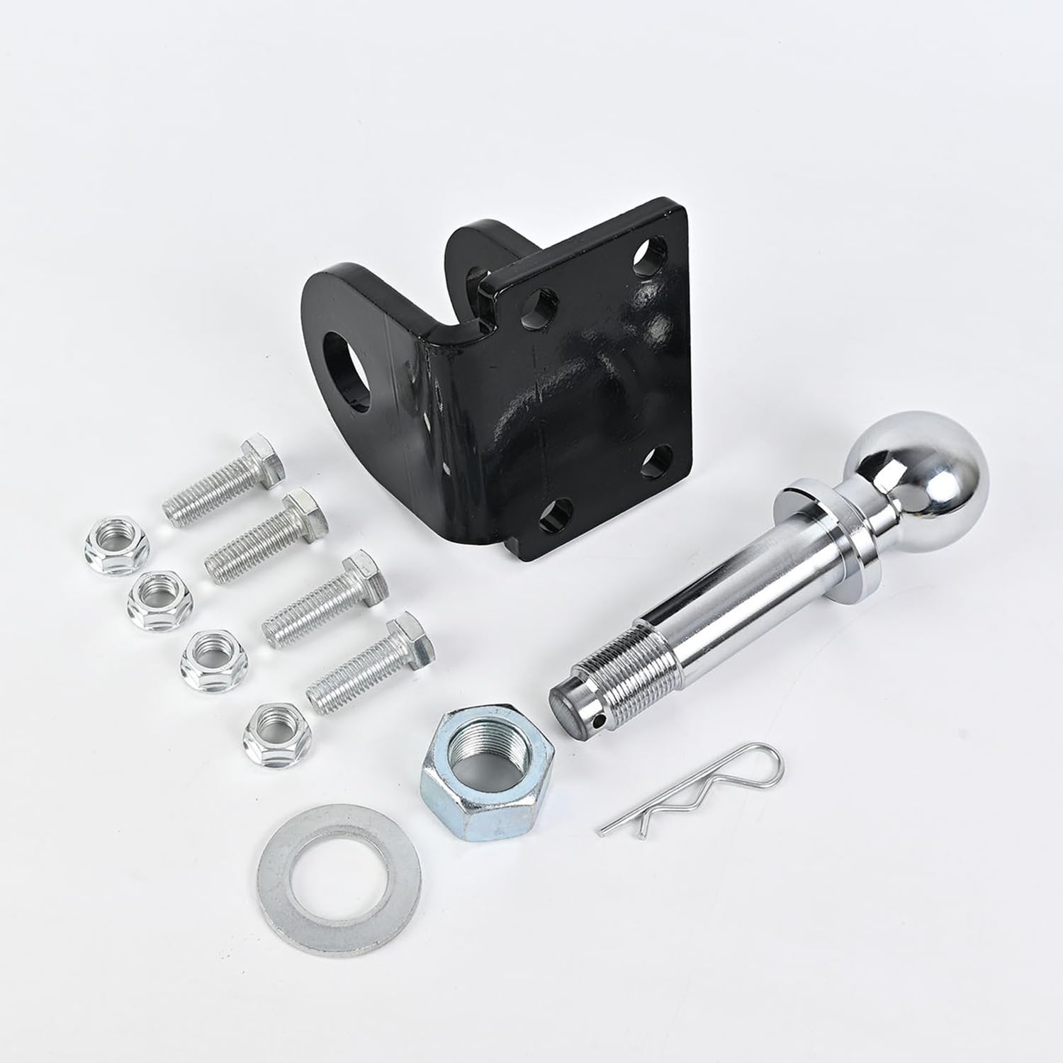 Enganche Remolque,Acoplamiento Mixto,Barra De Remolque Recta De Vástago Largo,Enganche De Remolque con Bola 50mm,para Todos Los Modelos De Vehículos,Cabezal Esférico De 70,8 Mm.